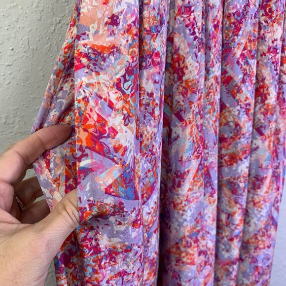 GILNER FARRAR Dress Medium Amelie Kaleidoscope Smocked Corset Waist Lined - Picture 9 of 14